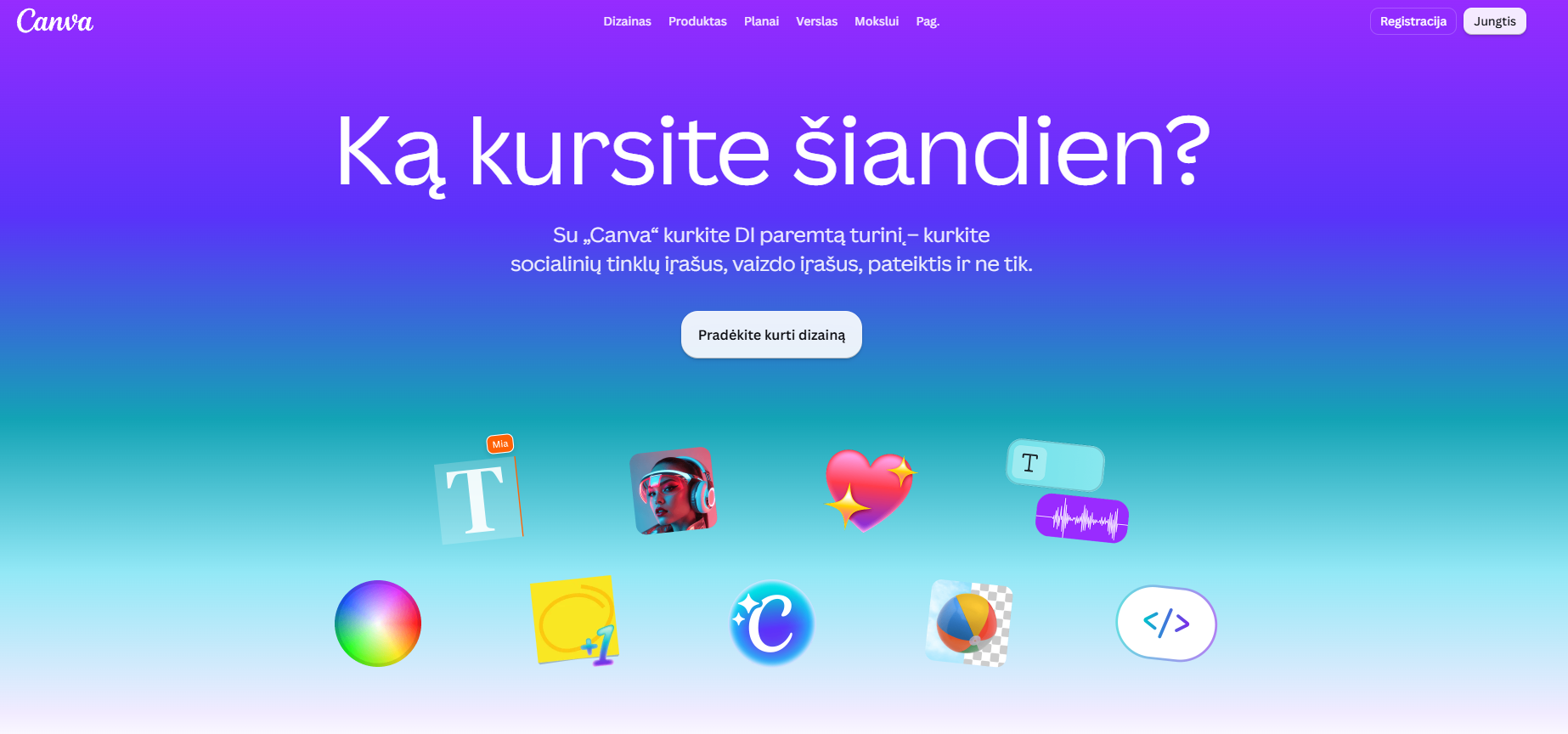 Canva – kūrybos ir mokymo įrankis vienoje vietoje
