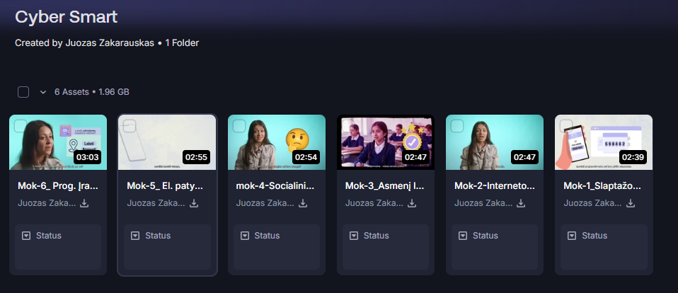 Video pamokos mokiniams